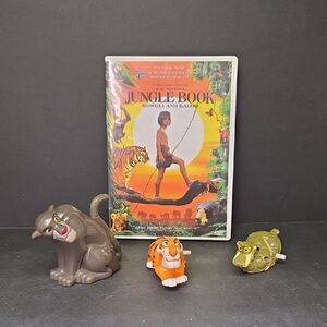 DVD and toy set for the 1997 live-action film Rudyard Kipling's Mowgli & Baloo.